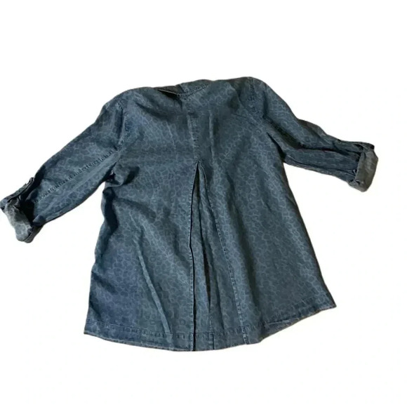 Soft Surroundings Womens Animal Print Button Down Shirt Long Sleeve Tencel XS - Picture 8 of 8